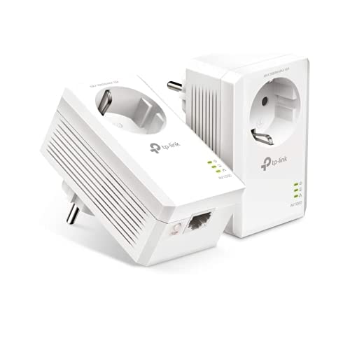 TP-Link TL-PA7017P Kit AV1000 Gigabit Powerline Starter Kit, Sin WiFi, 1 Gigabit Puerto, Super Ahorro de Energía