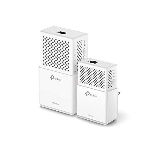 TP-Link TL-WPA7510 - KIT de Adaptadores Powerline Gigabit AV1000 Cobertura Internet, Línea Eléctrica, WiFi AV 1000 Mbps 2 Puertos, ideal Smart TV, Ps4, Nintendo Switch