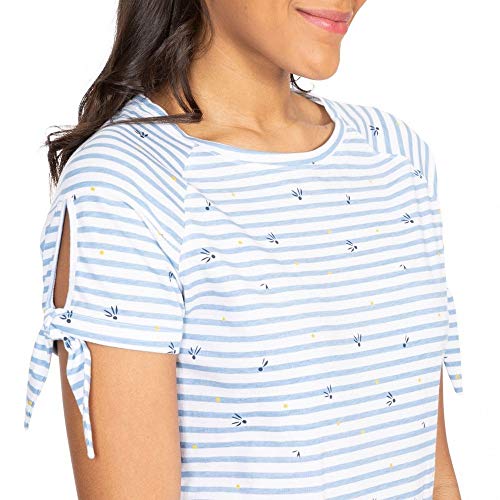 Trespass - Camiseta Penelope para Chica Mujer (S) (Rayas Denim Blanco)