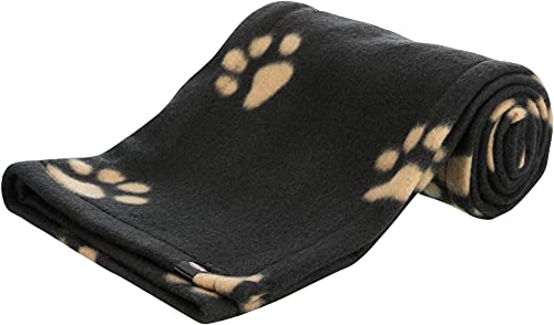 Trixie Manta para Perros Mascotas - Manta Sofa Suave Manta para Mascotas Perros Gatos Cálida Protección Manta Beany 100x70 cm Negro