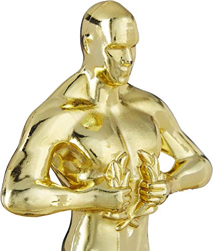 Trofeo niños Copa Oscar Deportivos Soporte Cuadrado, Corona de Ganador, Hollywood, Regalo,Dorado