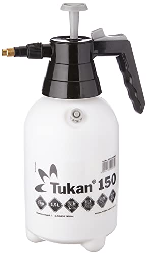 Tukan 150, pulverizador de presión de 1,5 litros con Boquilla de latón Ajustable y válvula de presión
