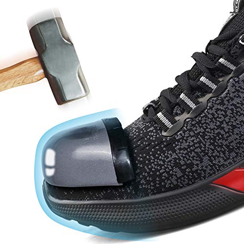UCAYALI Zapato de Seguridad Hombre Zapatilla de Trabajo con Punta de Acero Ligero Antideslizantes Calzado Industrial Transpirable(Camuflaje Negro, 43 EU)