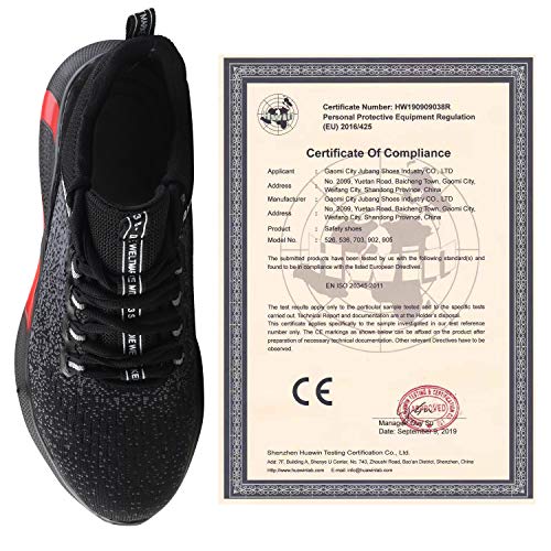 UCAYALI Zapato de Seguridad Hombre Zapatilla de Trabajo con Punta de Acero Ligero Antideslizantes Calzado Industrial Transpirable(Camuflaje Negro, 43 EU)