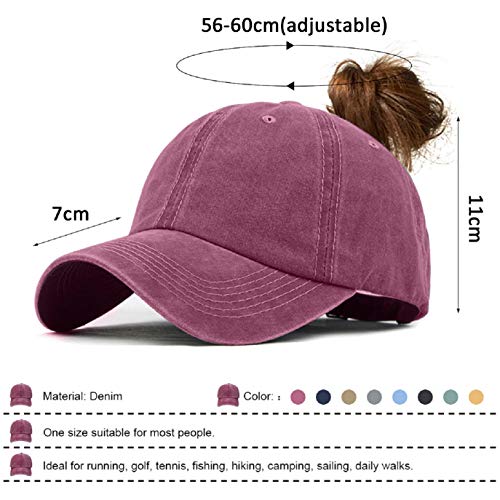 UMIPUBO Gorras de Beisbol Deportes Unisex Clásica Sombra de Sol Hat Verano Washed Cap Ajustable Algodón Sombrero Gorras Beisbol (Vino)