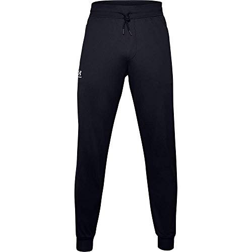 Under Armour Sportstyle Tricot Jogger Pantalón de jogging, Hombre, Negro Black/White, XL