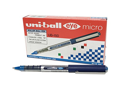 Uni-ball UB-150 - Eye Micro, 12 unidades, Azul