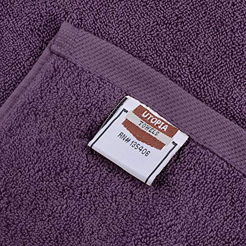 Utopia Towels - 700 gsm Toallas de Baño de Algodón (90 x 180 cm) Hoja de Baño de Lujo Hogar, los Baños, la Piscina y el Gimnasio Algodón de Anillos (Púrpura/Ciruela)