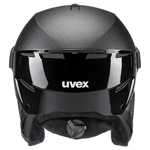 uvex instinct visor pro v Casco de esquí, Adultos unisex, black, 53-55 cm