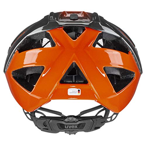 uvex Quatro Casco de Bicicleta, Unisex-Adult, Titan-Orange, 52-57 cm