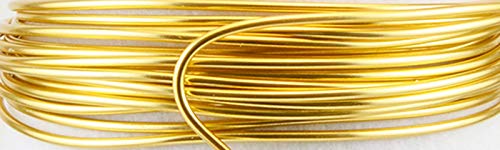 Vaessen Creative Redondo Alambre de Aluminio, Dorado (Light Gold), 3 mm 3 m