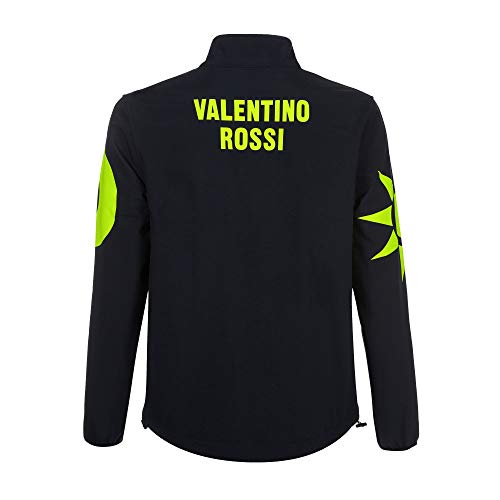 Valentino Rossi Replica DE Chaqueta DE Sol Y Luna DE Casco VR46 (Negro, S)