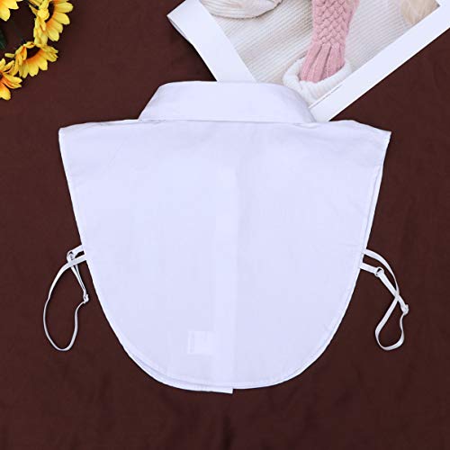 VALICLUD Blusa Desmontable con Cuello Falso para Mujer Medias Camisas con Cuello Dickey Cuello Falso Cuello Blanco Falso para Mujeres Y Niñas (Blanco)
