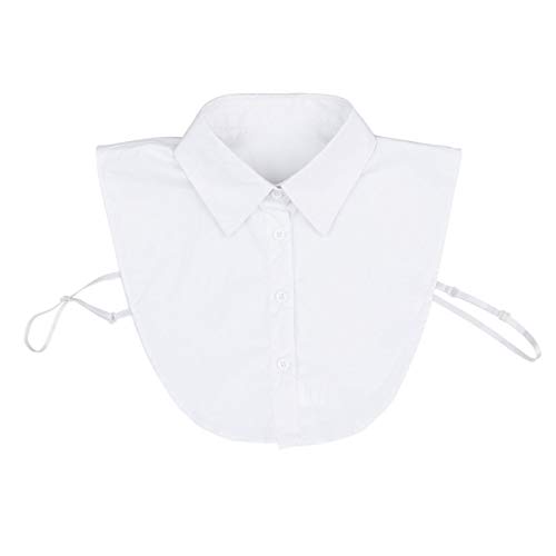 VALICLUD Blusa Desmontable con Cuello Falso para Mujer Medias Camisas con Cuello Dickey Cuello Falso Cuello Blanco Falso para Mujeres Y Niñas (Blanco)