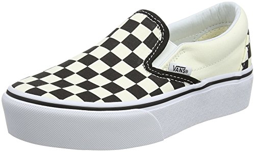 Vans Classic Slip-on Platform, Zapatillas sin Cordones Mujer, Negro (Black and White Checker/White Bww), 38 EU