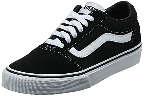 Vans Ward Suede/Canvas, Zapatillas Hombre, Negro (Black/White Car), 43 EU