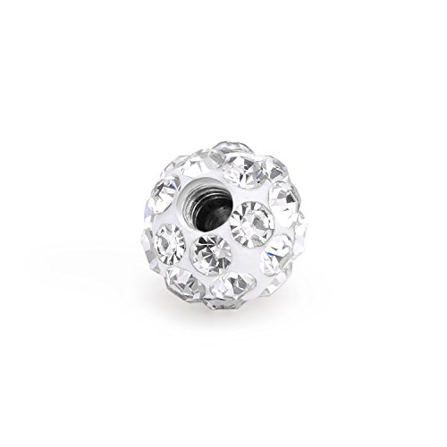 VF VFUN 16G Piercing Caballo Oreja Helix Piercing Nariz Labio Ceja Anillo Falso Piercing Tragus Cartilago Septum Acero Inoxidable Cristal Bola 8 Piezas