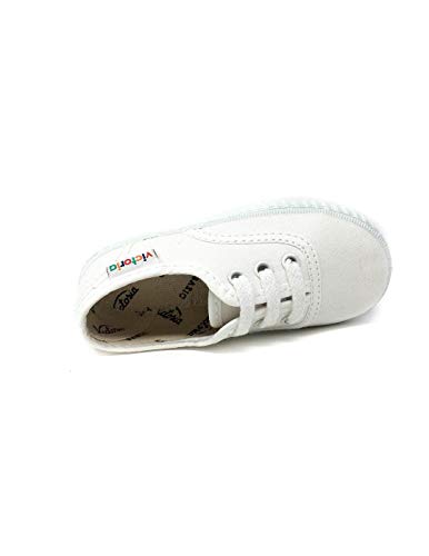 Victoria Inglesa Lona - Zapatillas unisex, color Blanco (White), talla 23 EU