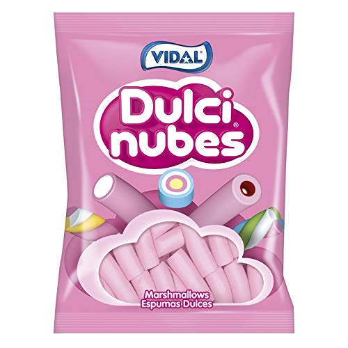 Vidal Golosinas Dulcinubes, Nubes de Inconfundible y Delicioso Sabor Vainilla, Color Rosa, Bolsa 125 Unidades, Mezcla de Frutas, 838 Grams