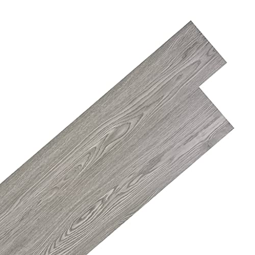 vidaXL 36x Lama de Suelo Baldosa Loseta Tarima Flotante Azulejo Salón Antiestático Ignífugo Impermeable Antideslizante 5,02m² PVC 2mm Gris Oscuro