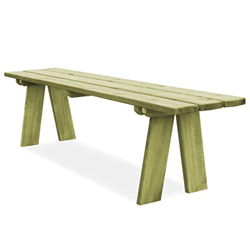 vidaXL Banco de Jardín Madera de Pino 170x38x45 cm Banca Exterior Asiento Terraza