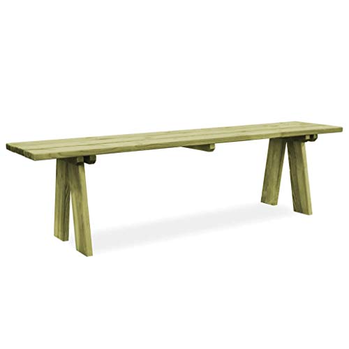 vidaXL Banco de Jardín Madera de Pino 170x38x45 cm Banca Exterior Asiento Terraza