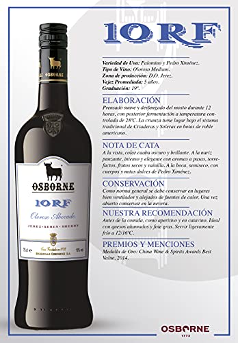 Vino DO Jerez Osborne Premium Oloroso 10RF - 1 botella 75cl