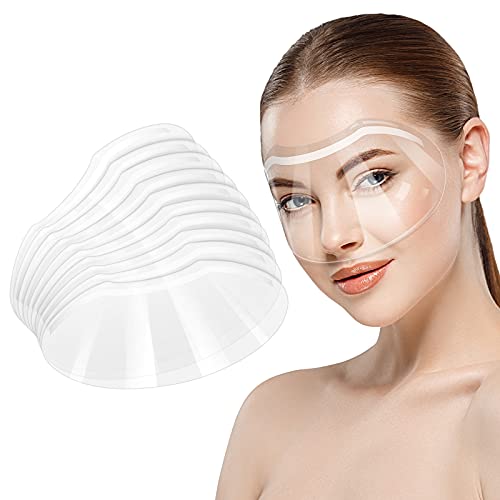 Visera Cara Transparente para Microblading Maquillaje Permanente Extensión Pestañas Catarata Ojos Cuidado Posterior de Blefaroplastia de Párpados Protector Ojos Cara Ducha Suave, 30 Piezas
