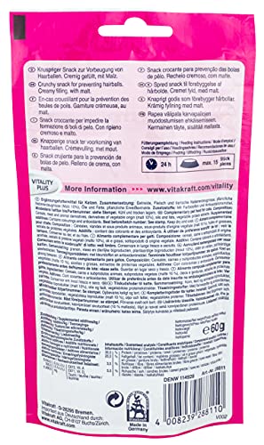 Vitakraft - Crispy Crunch anti hairball con malta, Snacks para Gatos Crujientes. Anti Bolas de Pelo - 60 g