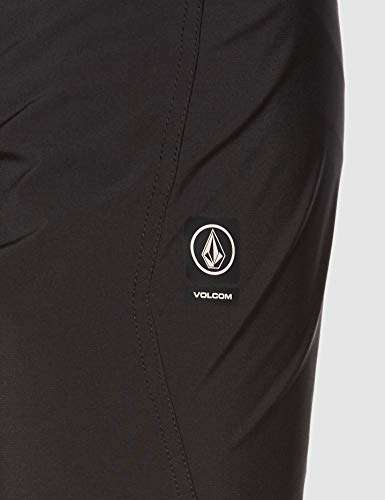 Volcom Lido Solid Mod 20" Boardshort Pantalones Cortos, Negro 2, 65A para Hombre