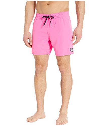 Volcom Lido Solid Trunk 16 Pantalón Corto, Hombre, Desert Pink, L