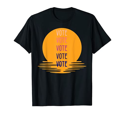 VOTO VOTO VOTO Gráfico Vintage Sunset Camiseta