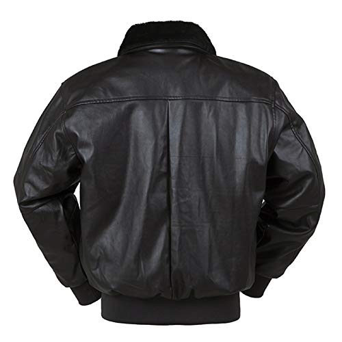 W-L Chaquetas de cuero para hombre, chaqueta de moto acolchada para invierno, para mantener el calor (color: negro, talla: S)