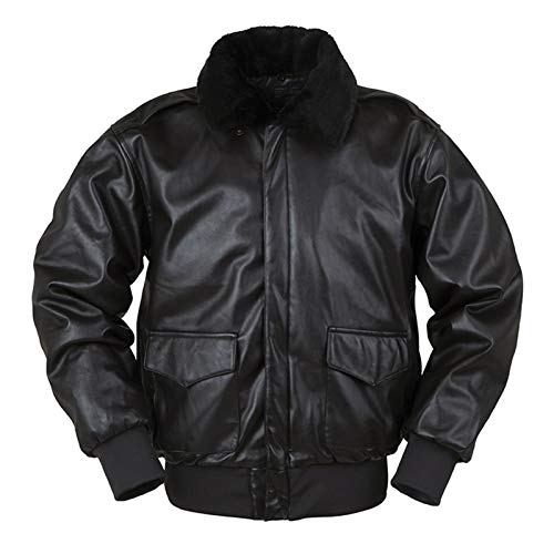 W-L Chaquetas de cuero para hombre, chaqueta de moto acolchada para invierno, para mantener el calor (color: negro, talla: S)