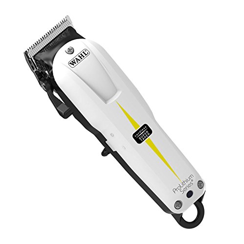 Wahl Prolithium Series - Maquina cortapelos, cuchillas cromadas, diseño sin cable, batería, blanco