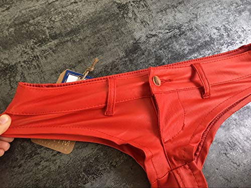 Wamvp Sexy Pantalones Cortos para Mujer PU Verano Leggins Cuero Elásticos Pantalones Cortos