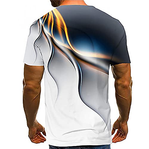 WBYFDC Camiseta Estampada En 3D para Hombre Camiseta Informal De Manga Corta con Personalidad Camuflaje De Verano Camisetas Deportivas Sueltas De Gran Tamaño