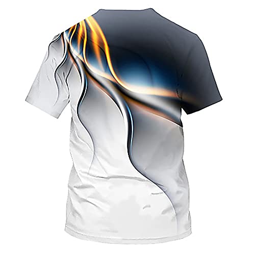 WBYFDC Camiseta Estampada En 3D para Hombre Camiseta Informal De Manga Corta con Personalidad Camuflaje De Verano Camisetas Deportivas Sueltas De Gran Tamaño