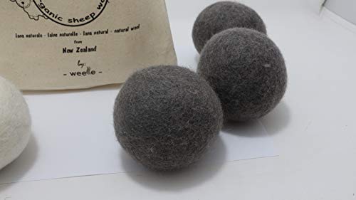 Weele 6 Bolas de lana 100% natural para secadora - Bolitas organicas reutilizables para tu ropa recién lavada