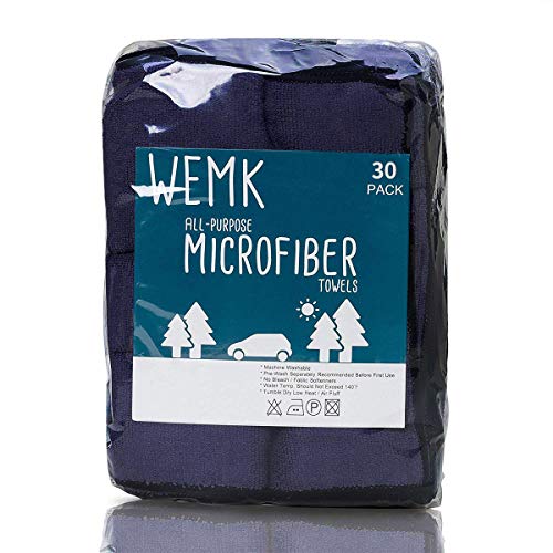Wemk Bayeta de Limpieza de Microfibra, 30 Unidades Paños de Microfibra, Ultra Absorbentes, Ultra Suaves, Casa Cocina, Limpieza de Coches, 290GSM, 23.5x33.5cm