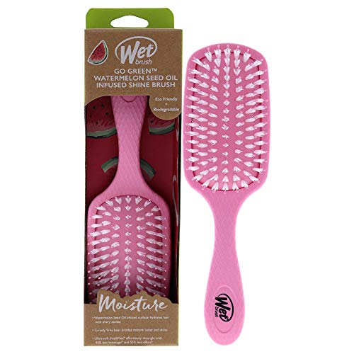 Wet Brush Go Green - Cepillo de brillo con infusión – Aceite de semillas de sandía por Unisex – 1 cepillo para el cabello