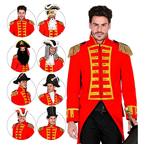 WIDMANN Widmann-49032 49032 – Uniforme de guardia rojo para hombre, parade, chaqueta, abrigo, director de circo, disfraz, carnaval, fiesta temática, multicolor, medium