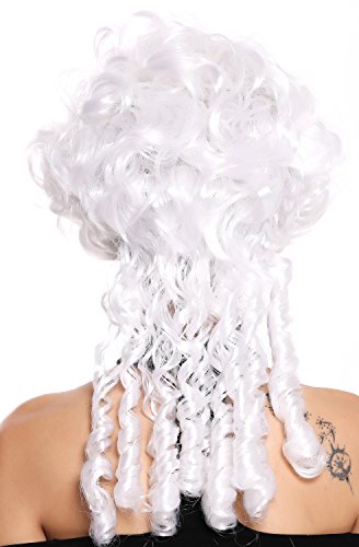 WIG ME UP- DH1009-ZA62 Peluca señoras Mujer Carnaval Barroco Renacimiento Romanticismo menina Princesa rizos Espiral bucles Blanca