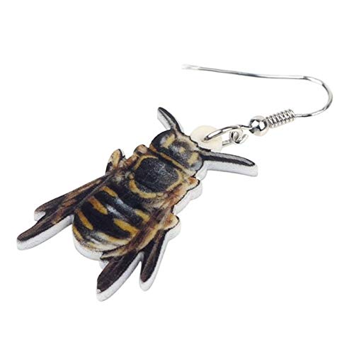 WJCRYPD Tienda de qf Abeja De La Manera Acrílico Escarabajo Colgante Pendientes Largos Grandes Animales Joyería Natural De Insectos Regalos For Mujeres Y Adolescentes-Multicolor (Color : Multicolor)