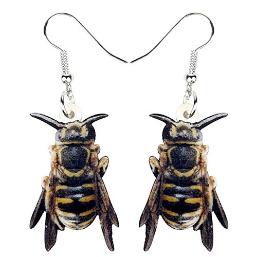 WJCRYPD Tienda de qf Abeja De La Manera Acrílico Escarabajo Colgante Pendientes Largos Grandes Animales Joyería Natural De Insectos Regalos For Mujeres Y Adolescentes-Multicolor (Color : Multicolor)