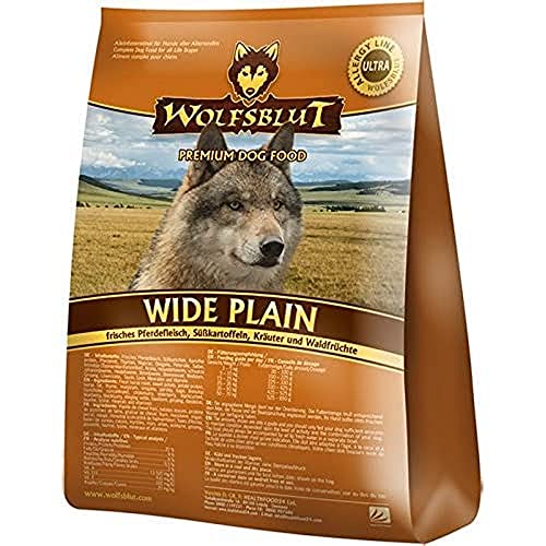 Wolfsblut Wide Plain, Alimento Deshidratado para Perro, Sabor Caballo y Boniato - 2 kg