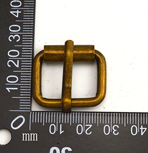 Wuuycoky Hebilla de rodillo de bronce para correa de cinturón, 15 unidades