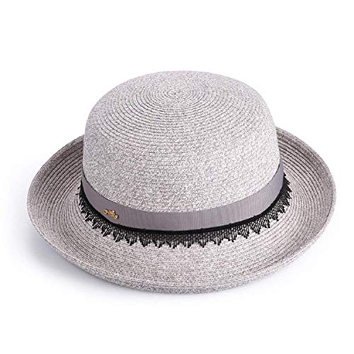WXJLYZRCXK Sombrero Femenino Primavera/Tapa de Verano Sombrero de Moda Sombrero Domo Sombrero Solar, Mejor Comodidad/Grey/M
