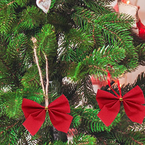 XIAOMAOMAO 100 lazos para árbol de Navidad, Cintas de decoración de árboles de Navidad, Lazos de Cinta Adornos, Decoración Colgante de árbol de Navidad