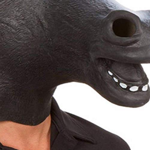 XWYWP Máscara de Halloween Máscara de Caballo de Halloween Máscara de Cabeza de Caballo Máscara de Látex Espeluznante Animal Disfraz Teatro Broma Fiesta Loco